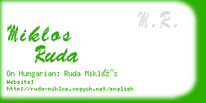 miklos ruda business card